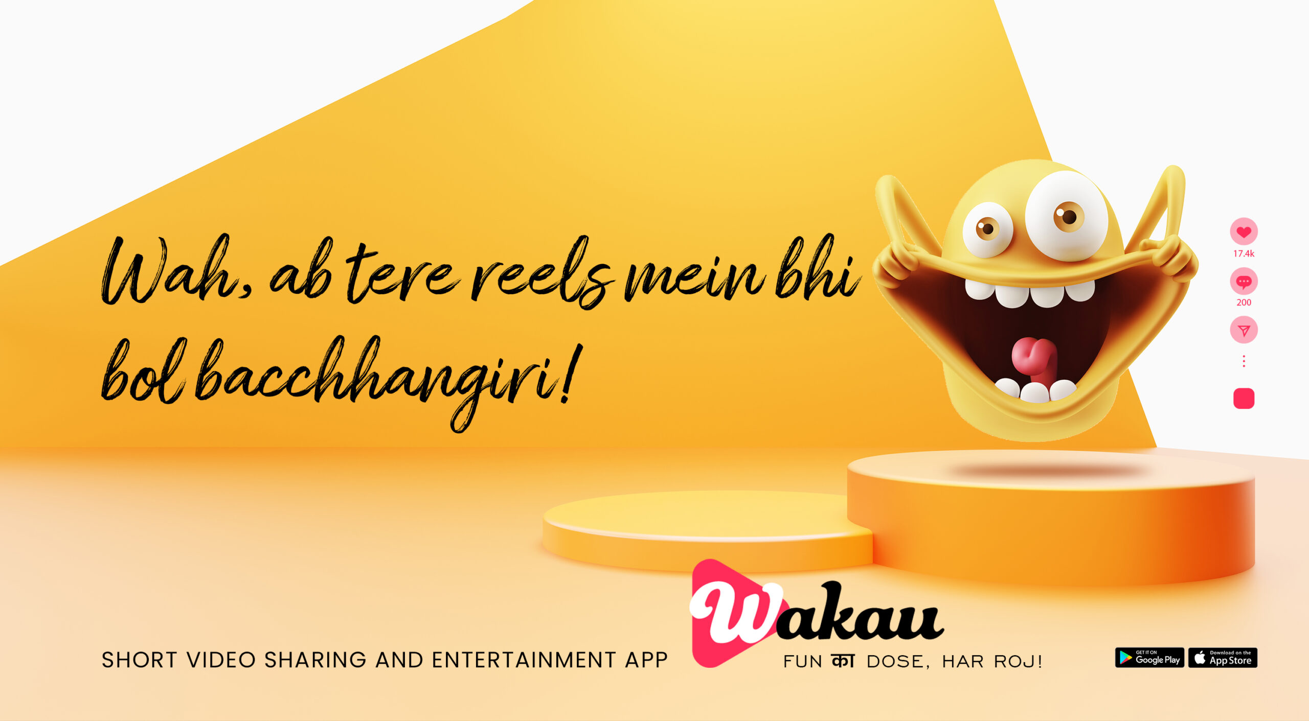 Wakau video sharing and entertainment app
